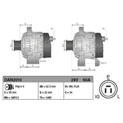 Denso Car Alternator 12V DAN2010