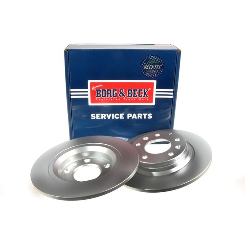 Borg & Beck 2 x Solid Rear Brake Discs BBD4335-x2