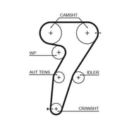 Gates Timing Belt Kit with Rollers K035469XS