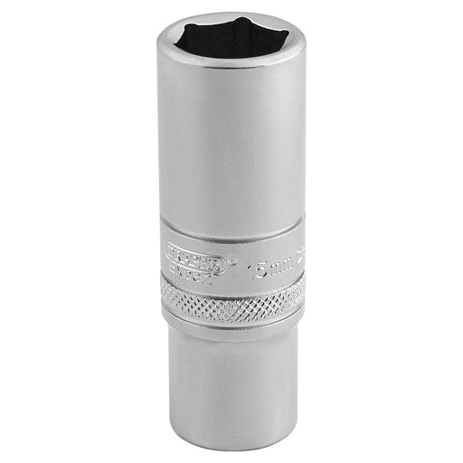 Draper 6 Point Metric Deep Socket, 3/8" Sq. Dr., 15mm 16583 Draper  - Town Parts