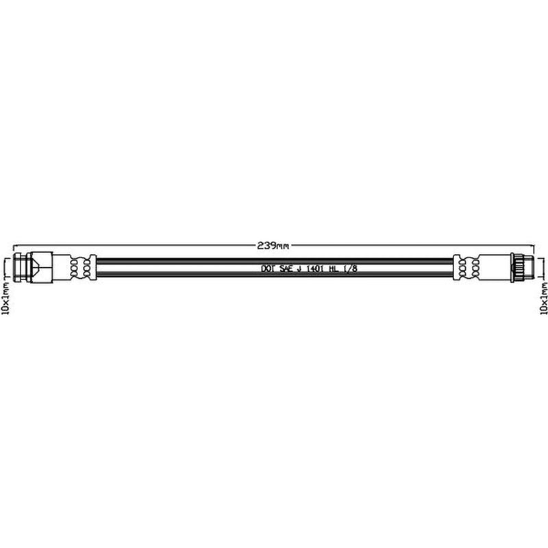 Abtex Brake Hydraulic Hose Line inner ABH1094