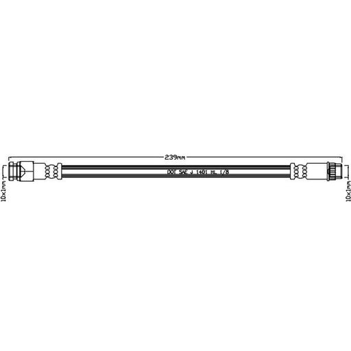 Abtex Brake Hydraulic Hose Line inner ABH1094