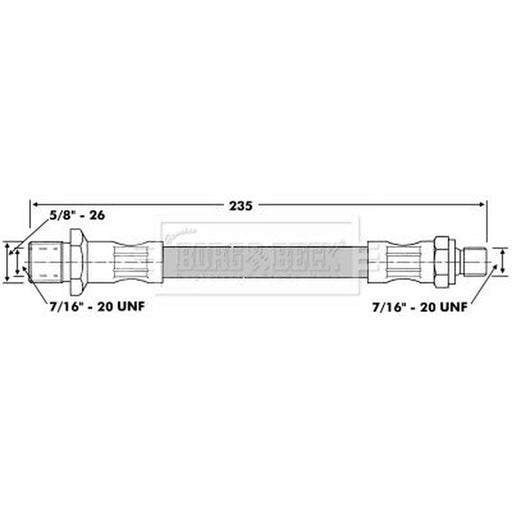 Borg & Beck Clutch Hydraulic Hose Pipe BBH6528