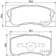 Mintex Front Brake Pad Set MDB1910