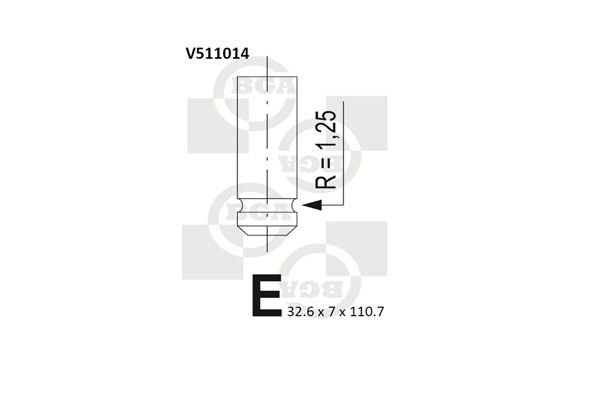 Bga Engine Exhaust Valve Head 110.7mm V511014