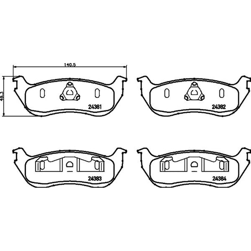 Mintex Rear Brake Pad Set MDB2182