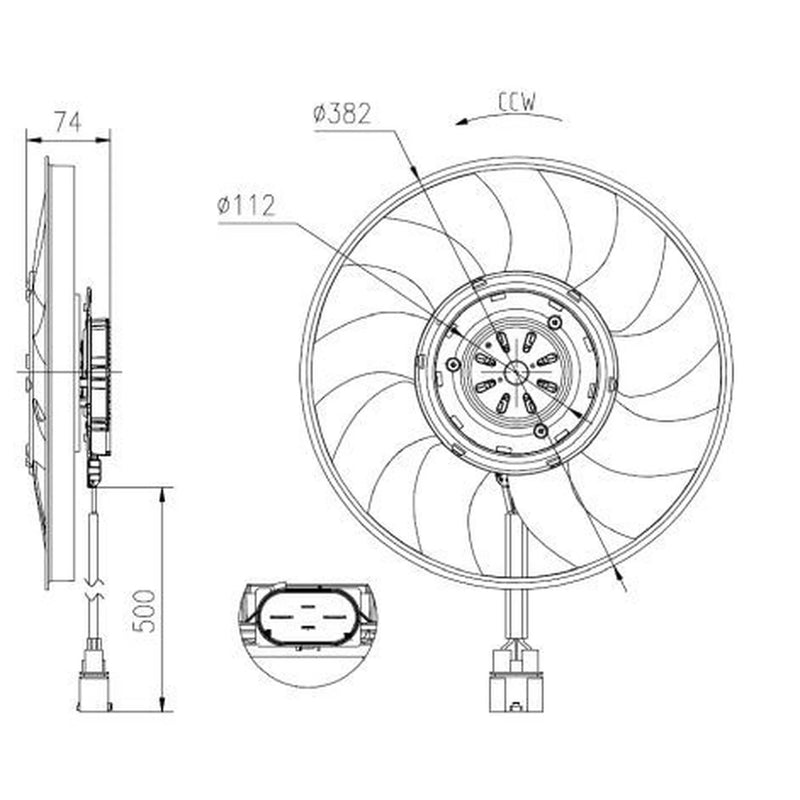NRF Engine Cooling Fan Left 47919