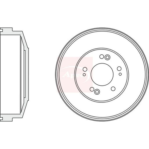 Apec Brake Drum Assembly Rear DRM9983