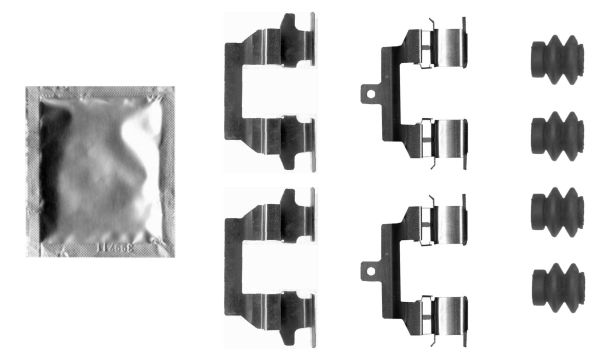 Textar Brake Pad Accessory Fitting Kit Rear 82549800