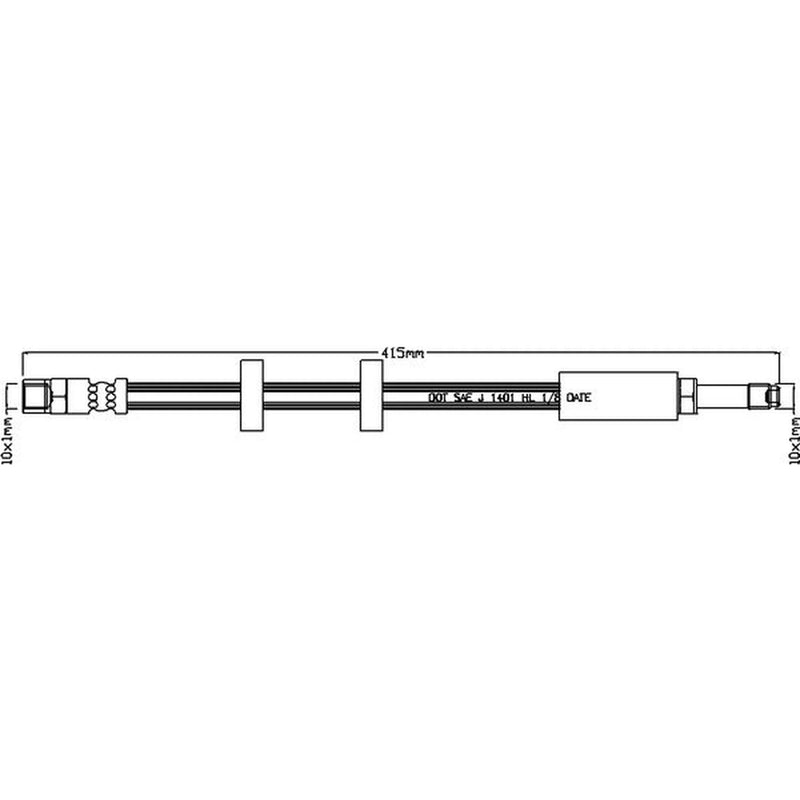 Abtex Brake Hydraulic Hose Line Right ABH1168