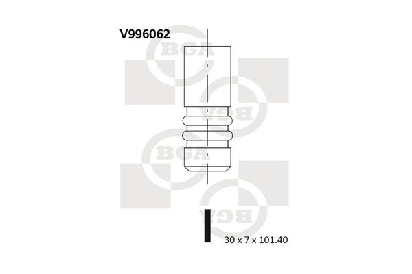 Bga Engine Exhaust Valve Head 101.4mm V996062