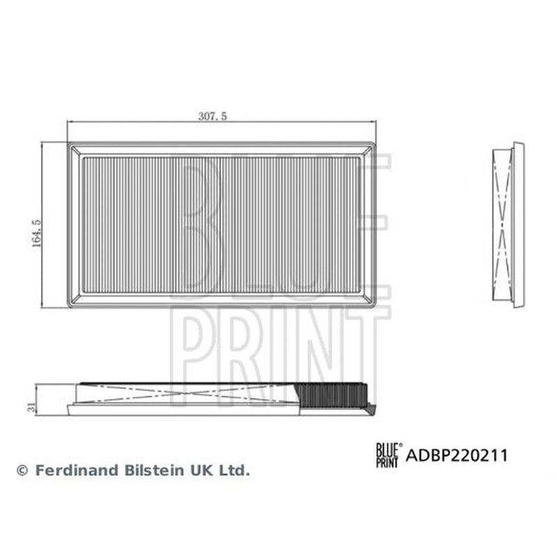 Blue Print Engine Air Filter ADBP220211