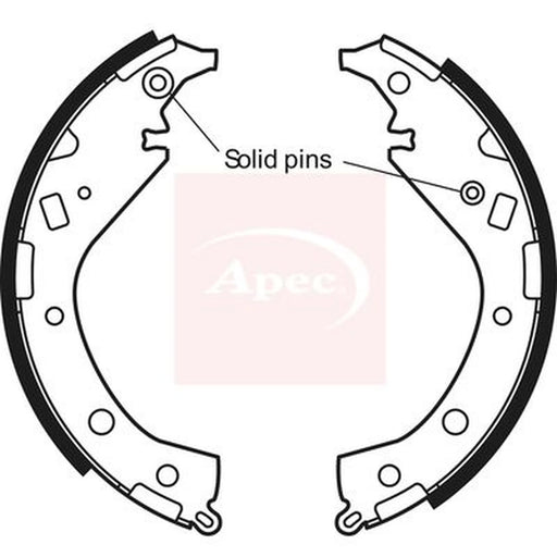 Apec Brake Shoe Set Axle Kit SHU669
