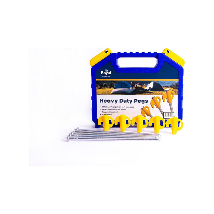 Awning Tent Pegs Heavy Duty x20 - Royal - Van Life Living