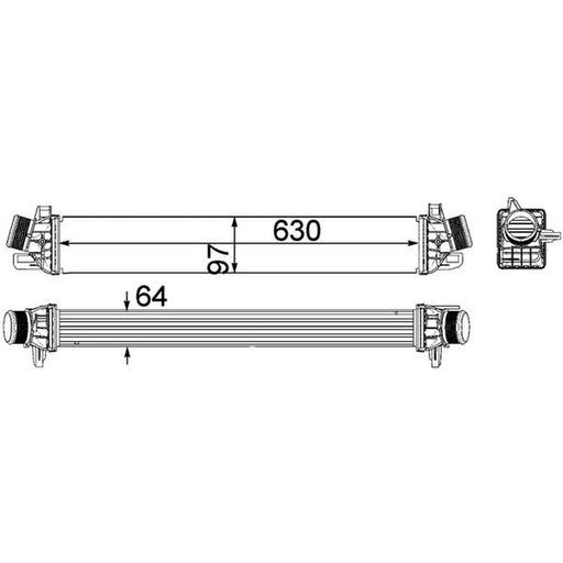 Mahle Intercooler (Charge Air Cooler) CI 259 000P
