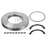 Febi 2 x Solid Front Brake Discs 104673-x2