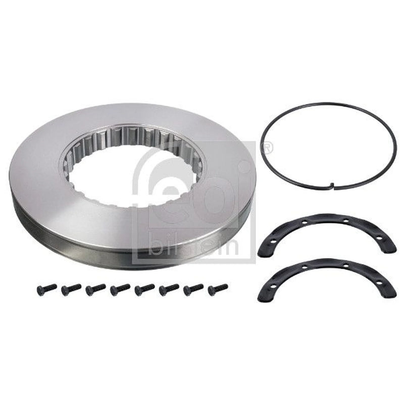 Febi 2 x Solid Front Brake Discs 104673-x2