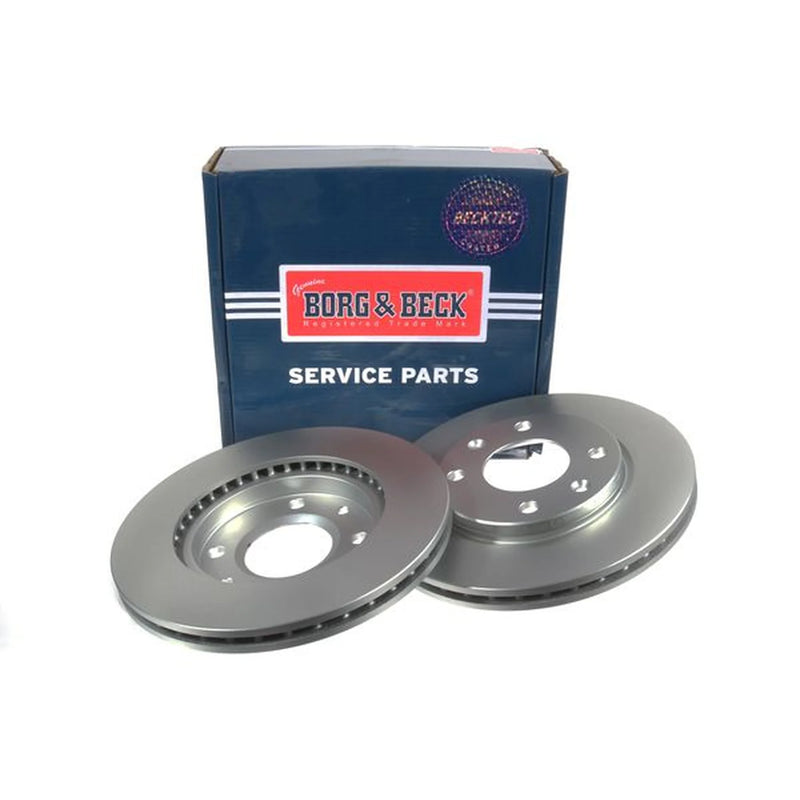 Borg & Beck 2 x Vented Front Brake Discs BBD4909-x2