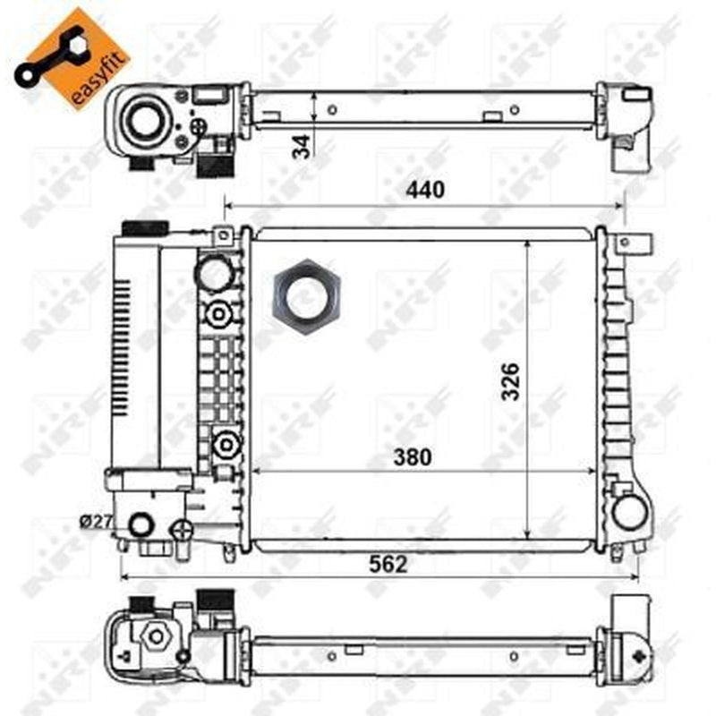 NRF Engine Radiator 51352