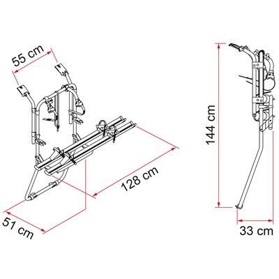 Fiamma Carry Bike Renault Trafic Vauxhall Vivaro 2 Bike Cycle Rack Double Doors - Fiamma - Van Life Living