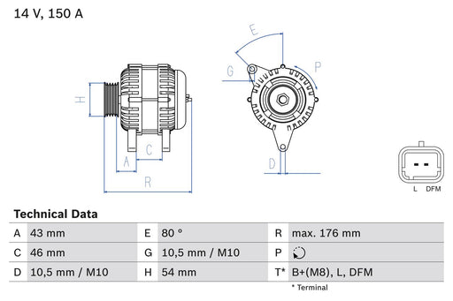 Bosch 0986047360 Alternator