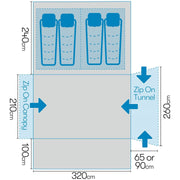 Aquila Pro 500 performance air drive away awning 12010842000001 - Westfield - Van Life Living