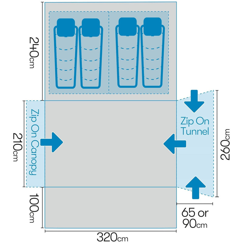 Aquila Pro 500 performance air drive away awning 12010842000001 - Westfield - Van Life Living