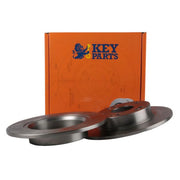 Key Parts 2 x Solid Rear Brake Discs KBD4598-x2
