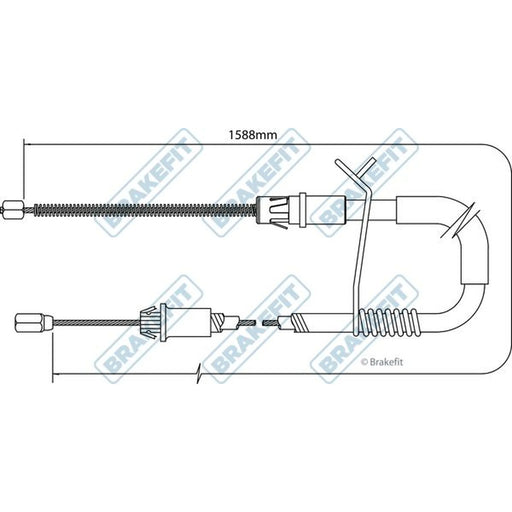 Apec Handbrake Cable Left Rear BBC3186