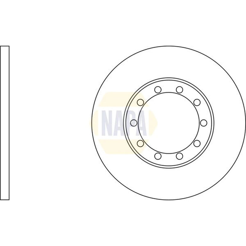 NAPA 2 x Solid Rear Brake Discs NBD5405-x2