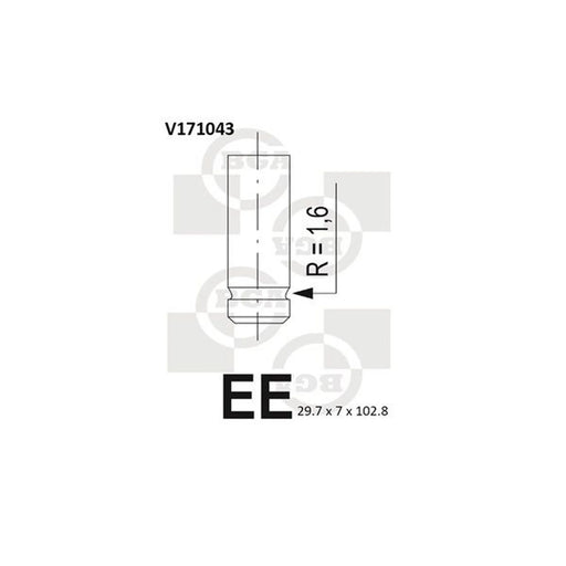 BGA Engine Exhaust Valve 29mm Head V171043