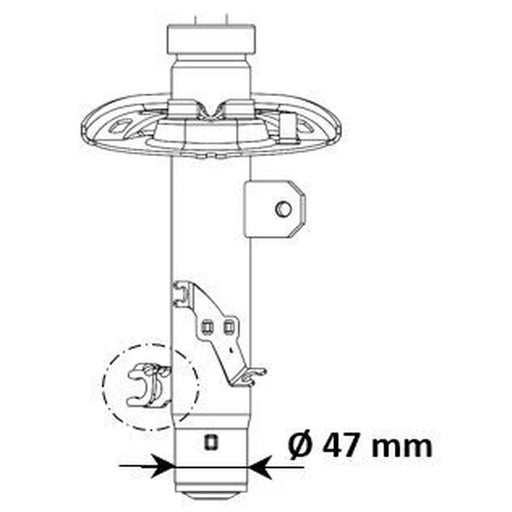 KYB Shock Absorber Damper Strut Front Left 3338013