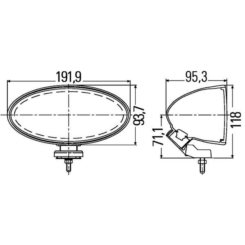 Hella Comet FF300 Spot (Smoked Lens) Right 1FB 007 892-071 152 5749 1FB 007