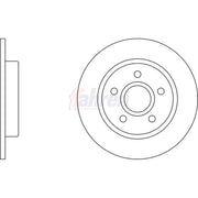 Fahren 2 x Solid Rear Brake Discs FBD6705-x2