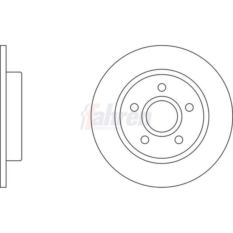 Fahren 2 x Solid Rear Brake Discs FBD6705-x2