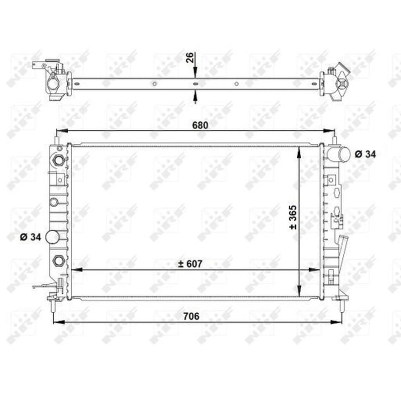 NRF Engine Radiator 50218