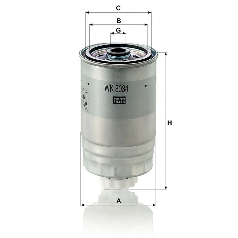 MANN-FILTER Fuel Filter Element WK 8034