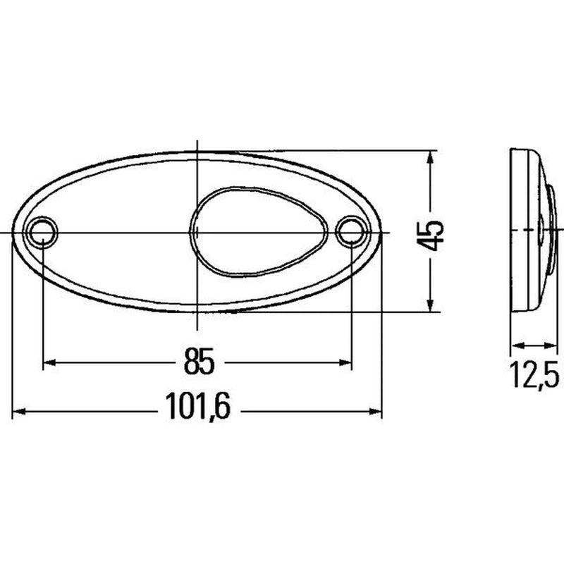Hella Side Marker Light Wide High 2PS 964 295-071