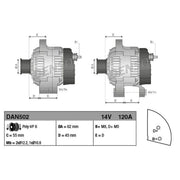 Denso Car Alternator 12V DAN502