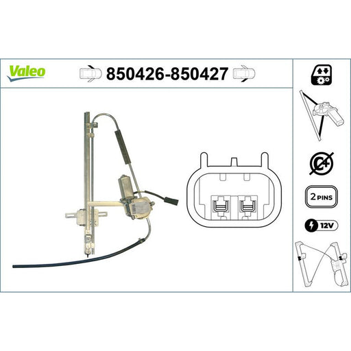 Valeo Electric Window Regulator Lifter Left Front 850426