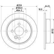 Mintex Mintex Rear Brake Disc Kit solid 259mm MDK0183
