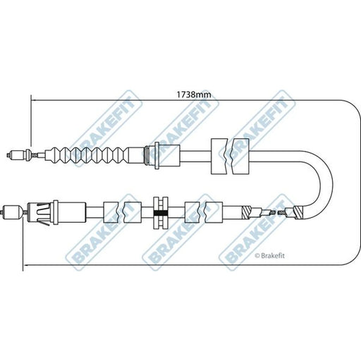 Apec Handbrake Cable Right Rear BBC3162