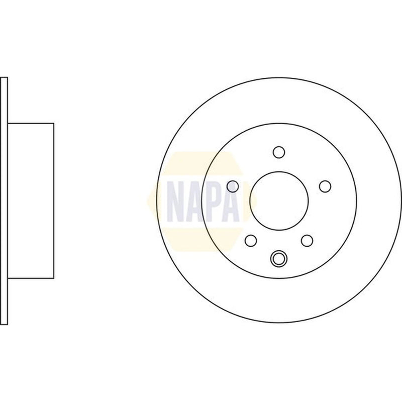 NAPA 2 x Solid Rear Brake Discs NBD5332-x2