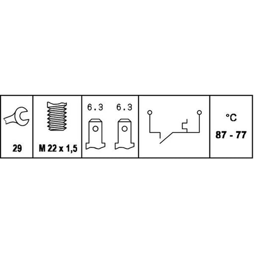 Hella Radiator Fan Temperature Switch Connectors 6ZT 007 800-031