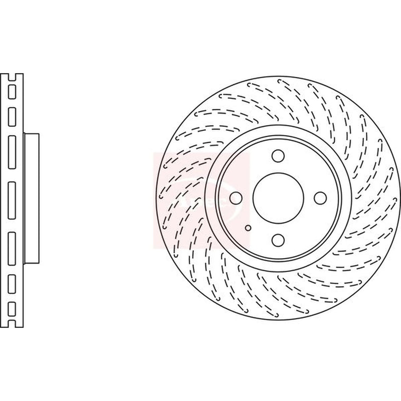 Apec 2 x Front Vented Brake Discs DSK2727