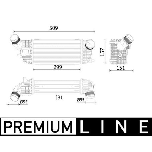 Mahle Intercooler (Charge Air Cooler) CI 613 000P