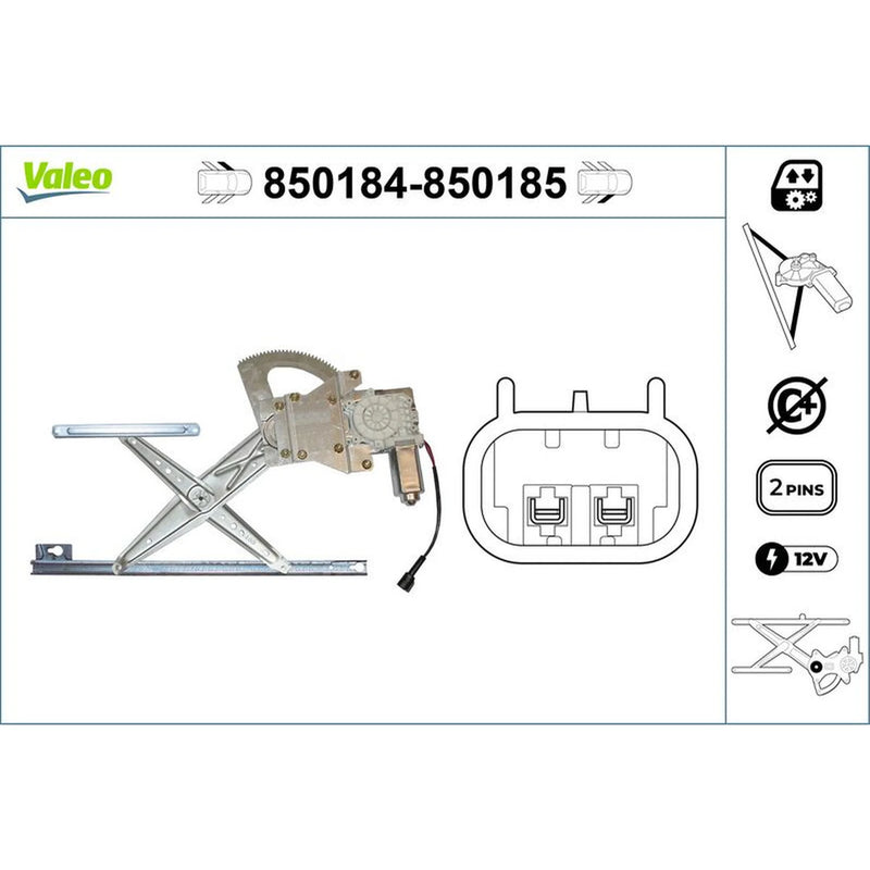 Valeo Electric Window Regulator Lifter Right Front 850185