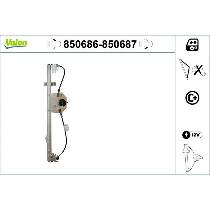 Valeo Electric Window Regulator Lifter Left Front 850686