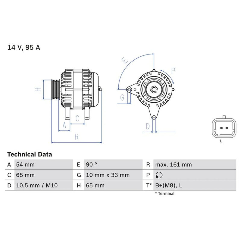 Bosch Car Alternator 12V 0 986 080 960