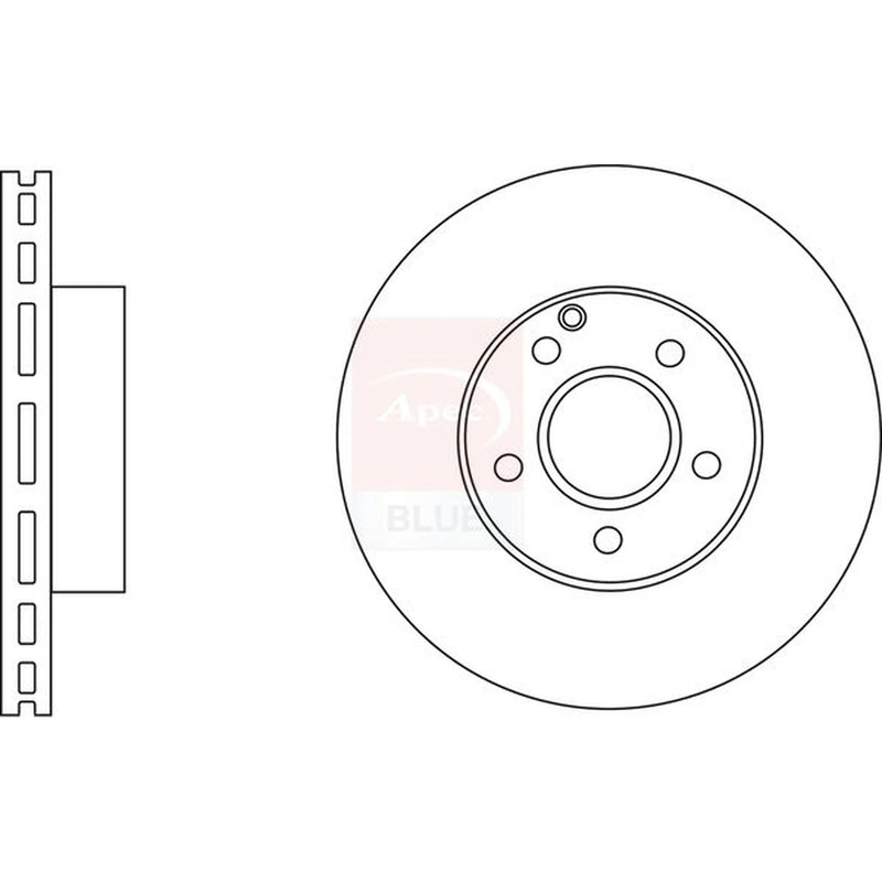 Apec 2 x Vented Front Brake Discs SDK6542-x2
